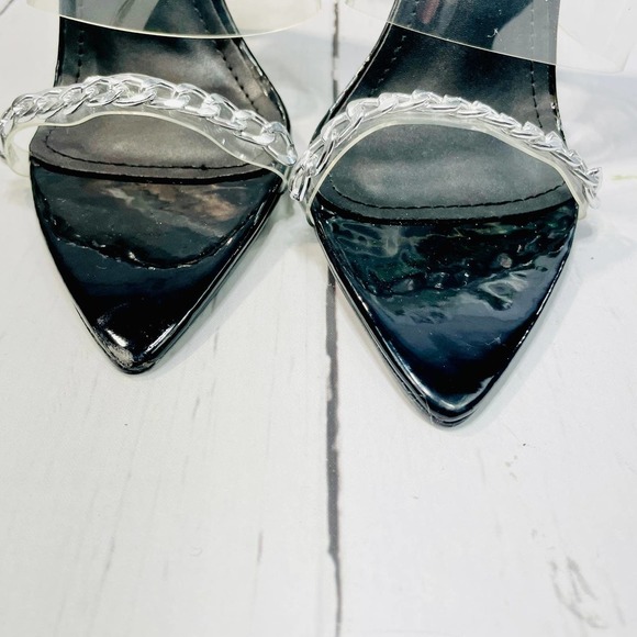 REVOL Trevor-Sc Clear Pointed Toe Pumps Transparent Strap Women Size 6 - Picture 3 of 14